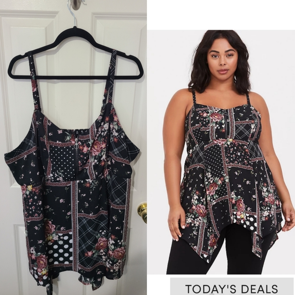 Multi colored floral top